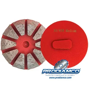 Platina Diamantada 3″ Tipo Pizza Concreto Medio Grano 30