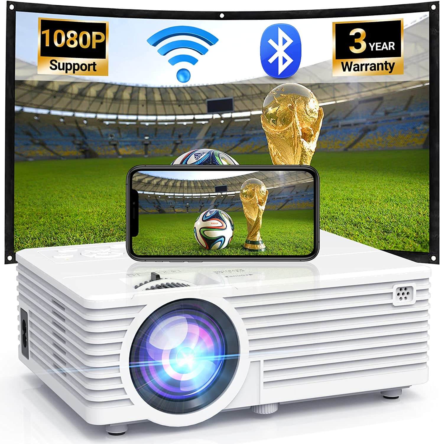 Proyector WiFi / Bluetooth 1080P 5500 Lúmenes - Imagen 2